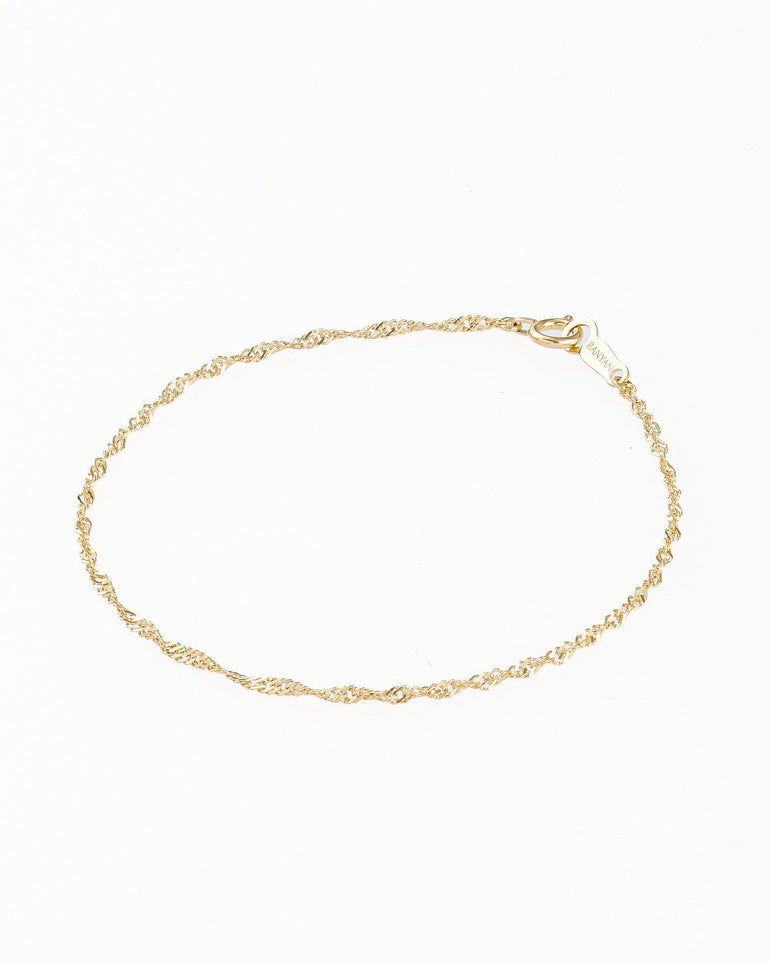 K18 スクリューチェーン ブレスレット - BANYAN (バンヤン)