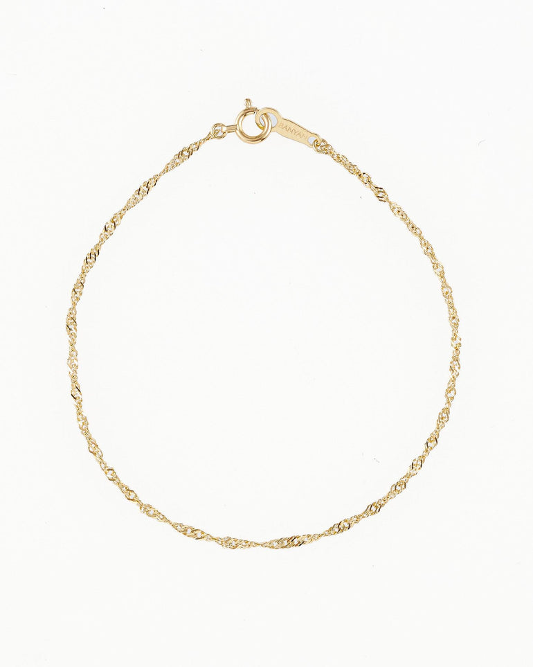 K18 スクリューチェーン ブレスレット - BANYAN (バンヤン)