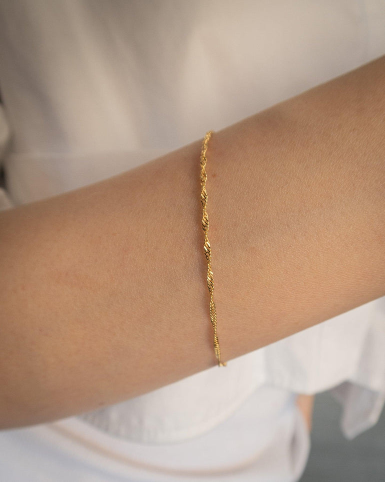 K18 スクリューチェーン ブレスレット - BANYAN (バンヤン)