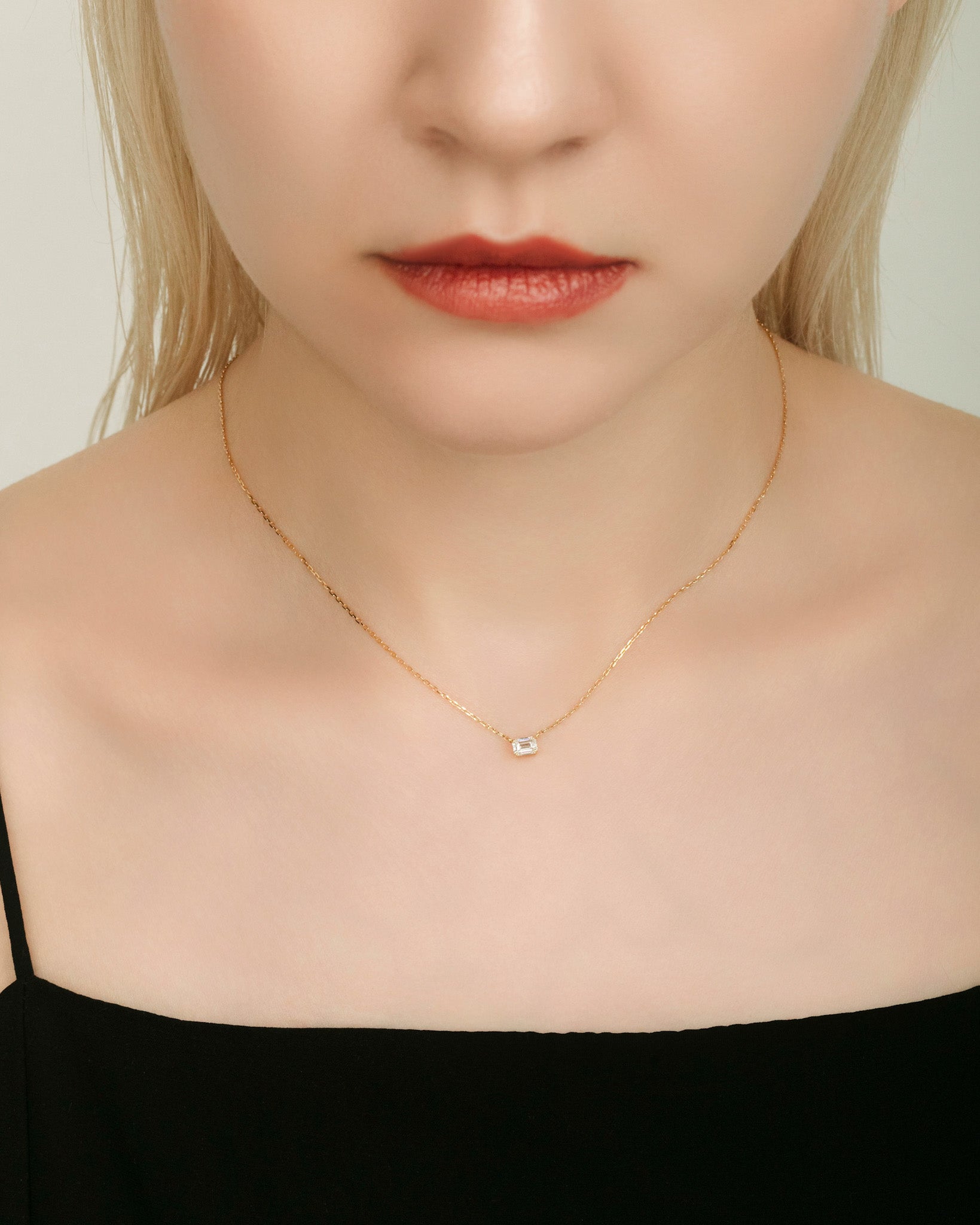 エメラルドカット ダイヤモンド ネックレス 0.3ct – BANYAN