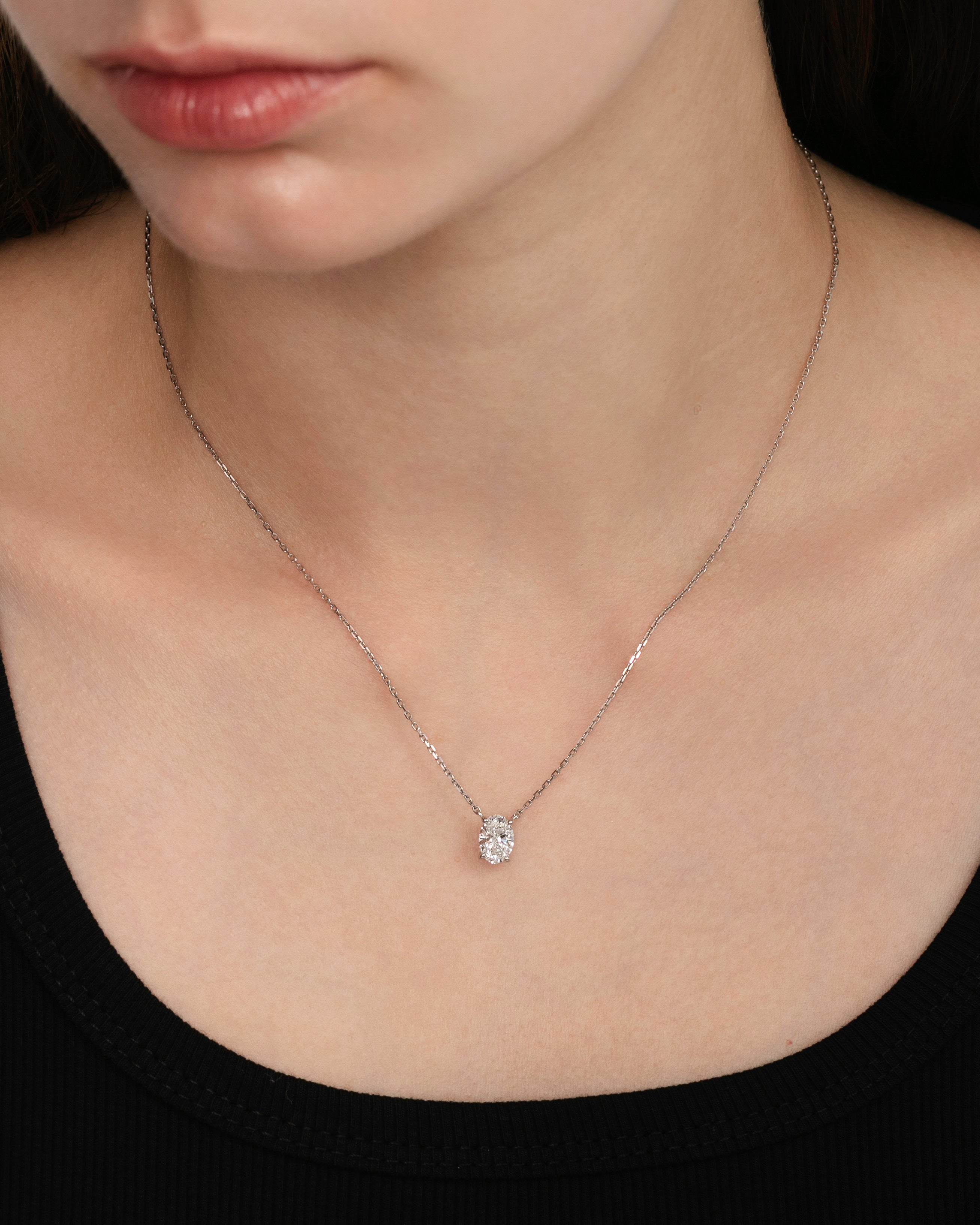 オーバルカット ダイヤモンド ネックレス 1ct – BANYAN （バンヤン）
