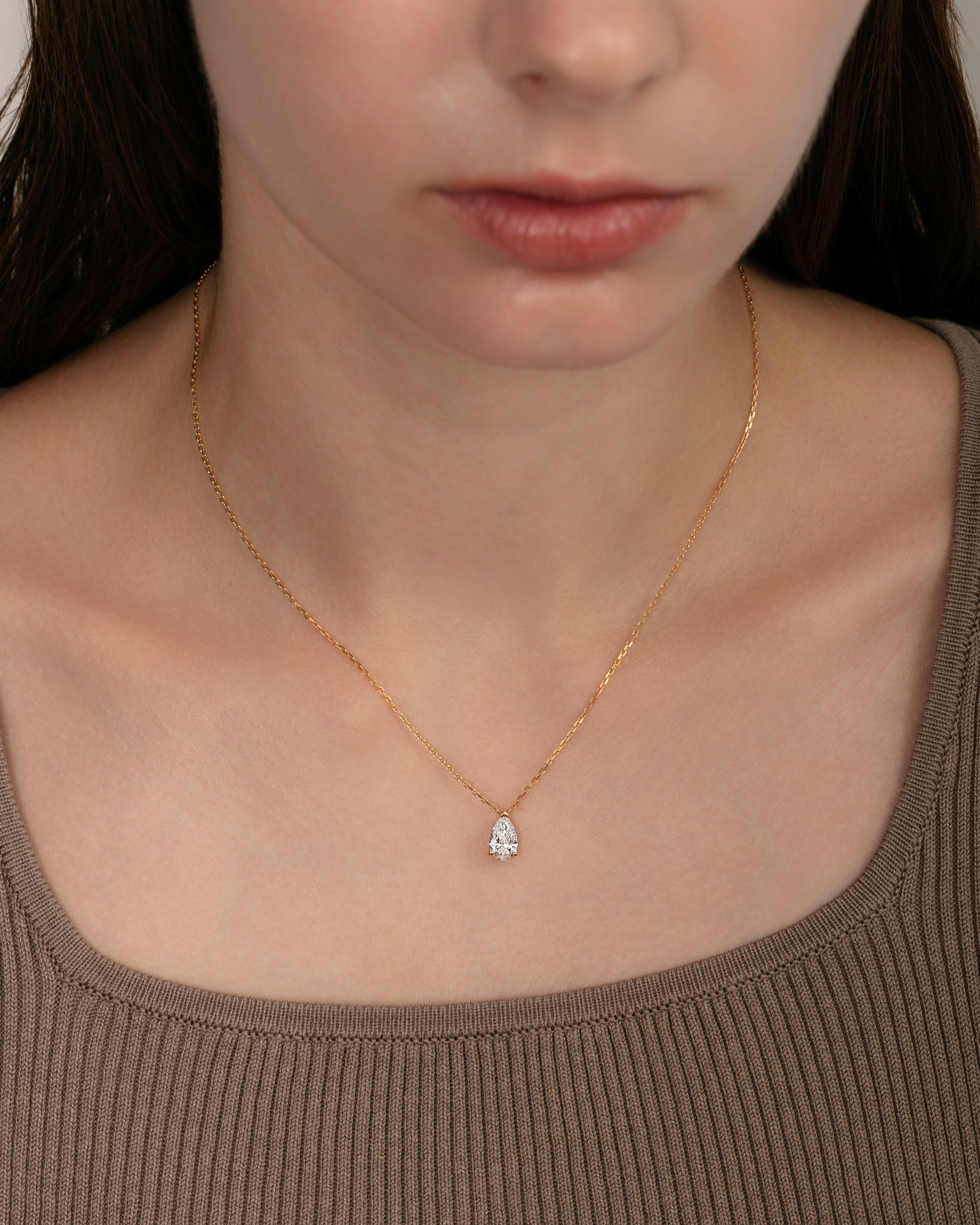 ラウンドペアシェイプミックスマッチダイヤモンドネックレス ペアシェイプ ダイヤモンド ネックレス 1ct – BANYAN （バンヤン）