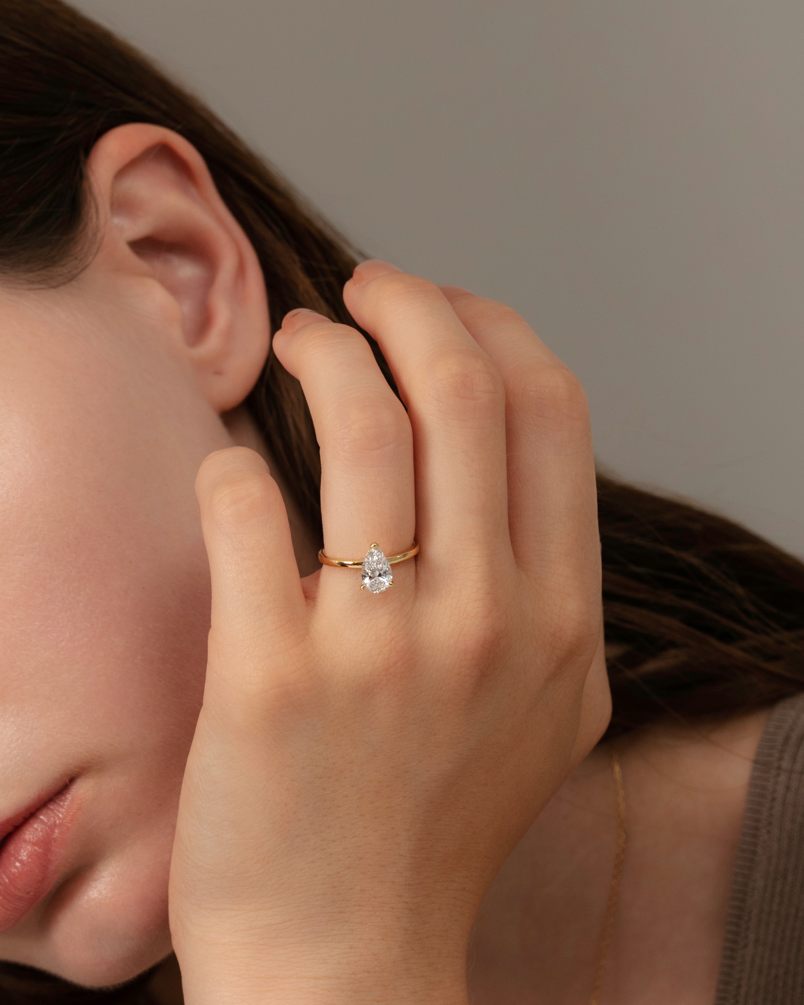 美品‼️ペアシェイプダイヤモンドリング ペアシェイプダイヤモンドリング D 1.92ct E-SI2-SI1 Pt900 AGT鑑定