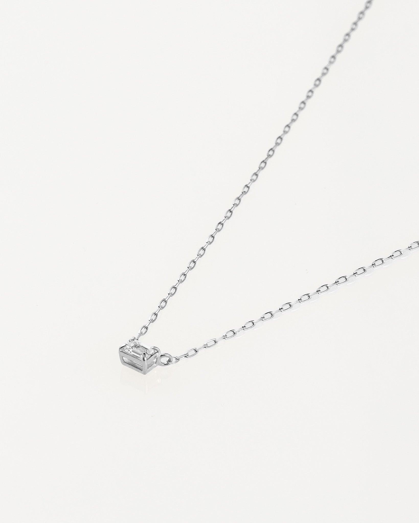 エメラルドカット ダイヤモンド ネックレス 0.1ct - BANYAN （バンヤン）