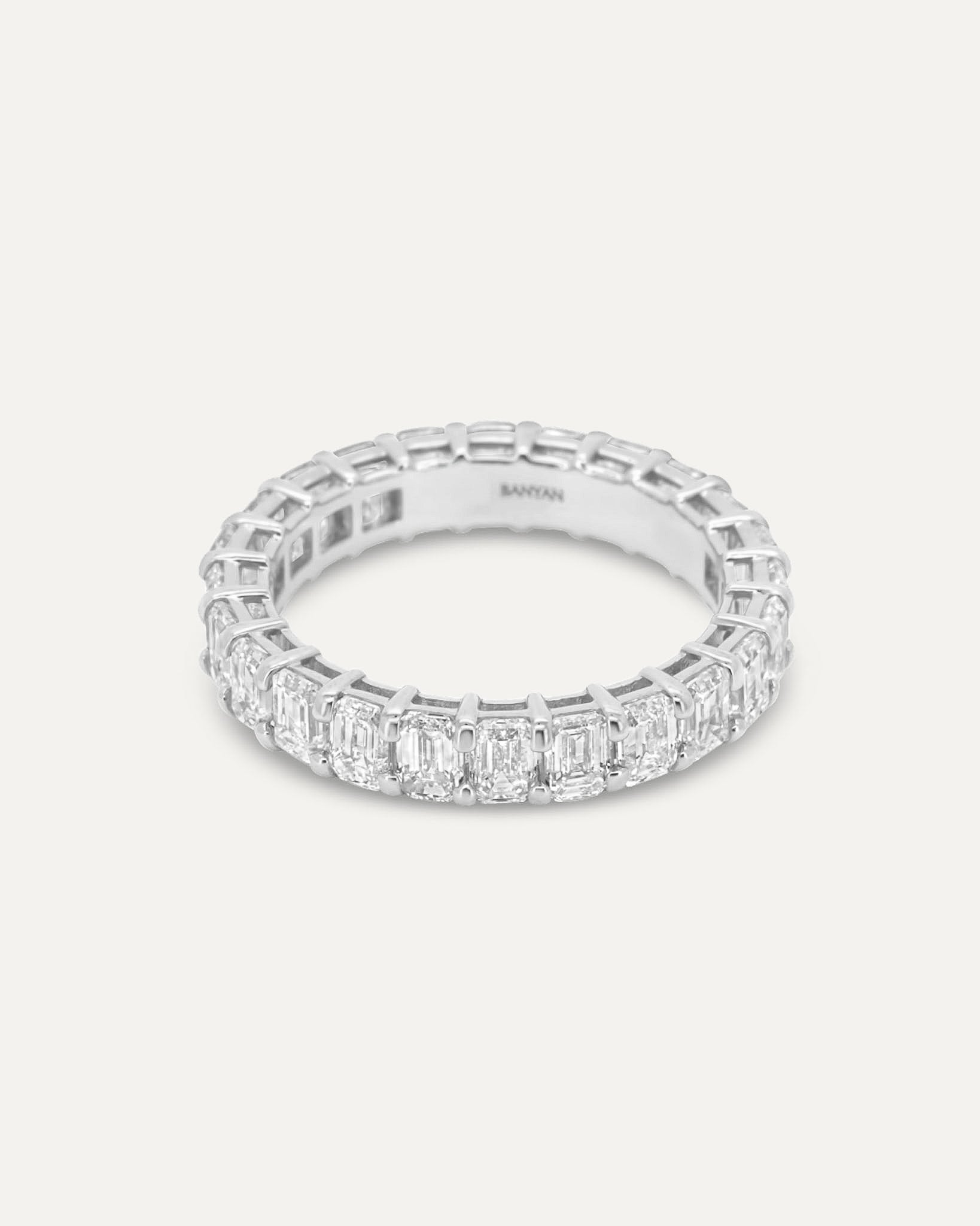 エメラルドカット フルエタニティリング 3.5mm – BANYAN （バンヤン）