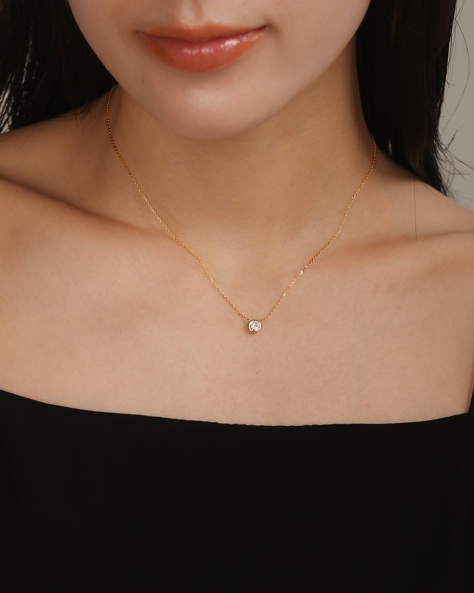 ベゼル ダイヤモンド ネックレス 0.3ct – BANYAN （バンヤン）