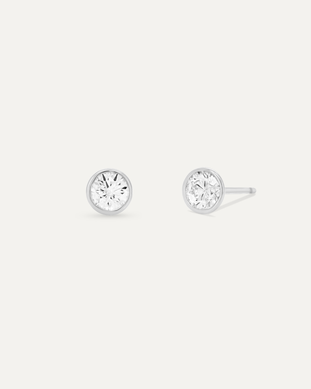 Bezel Diamond Earrings 0.4ct
