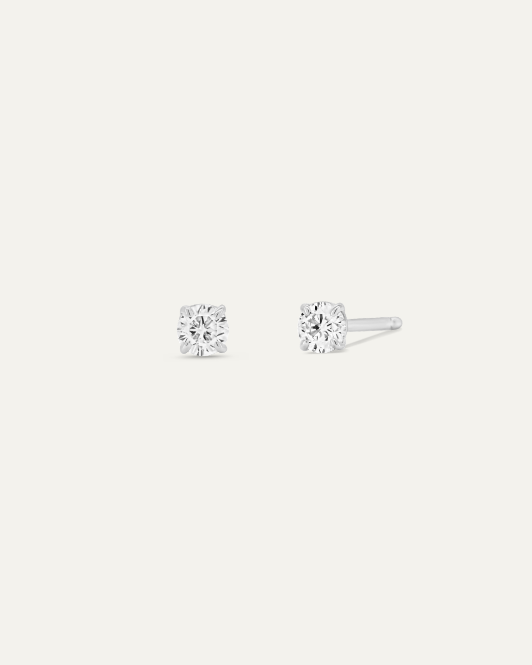 Solitaire Diamond Earrings 0.2ct