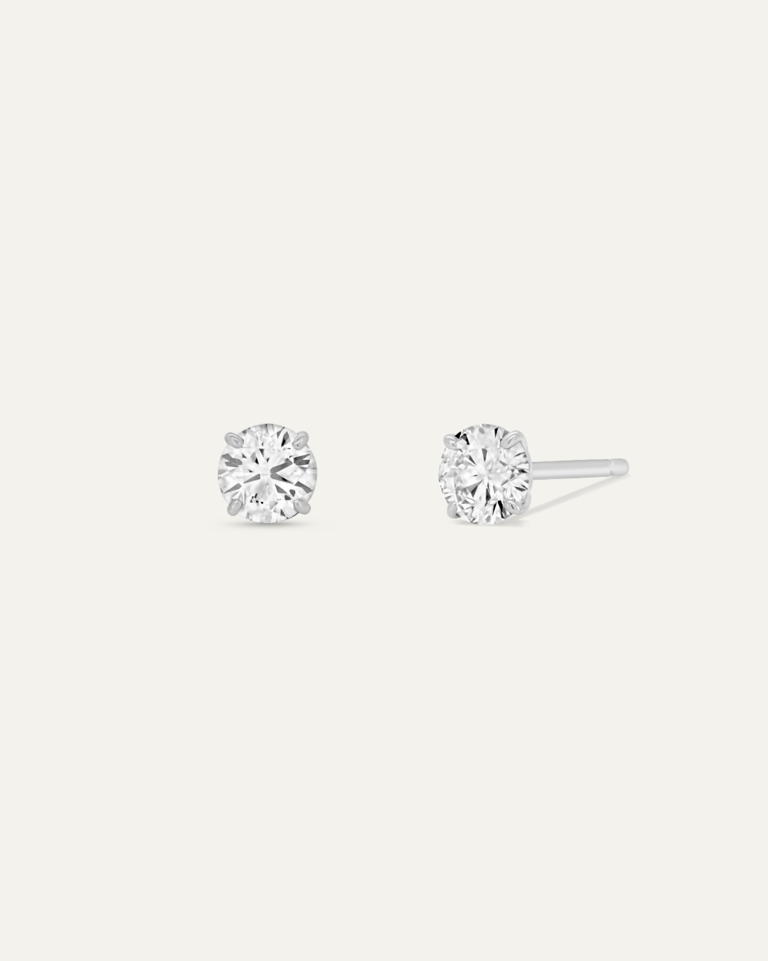 Solitaire Diamond Earrings 0.4ct