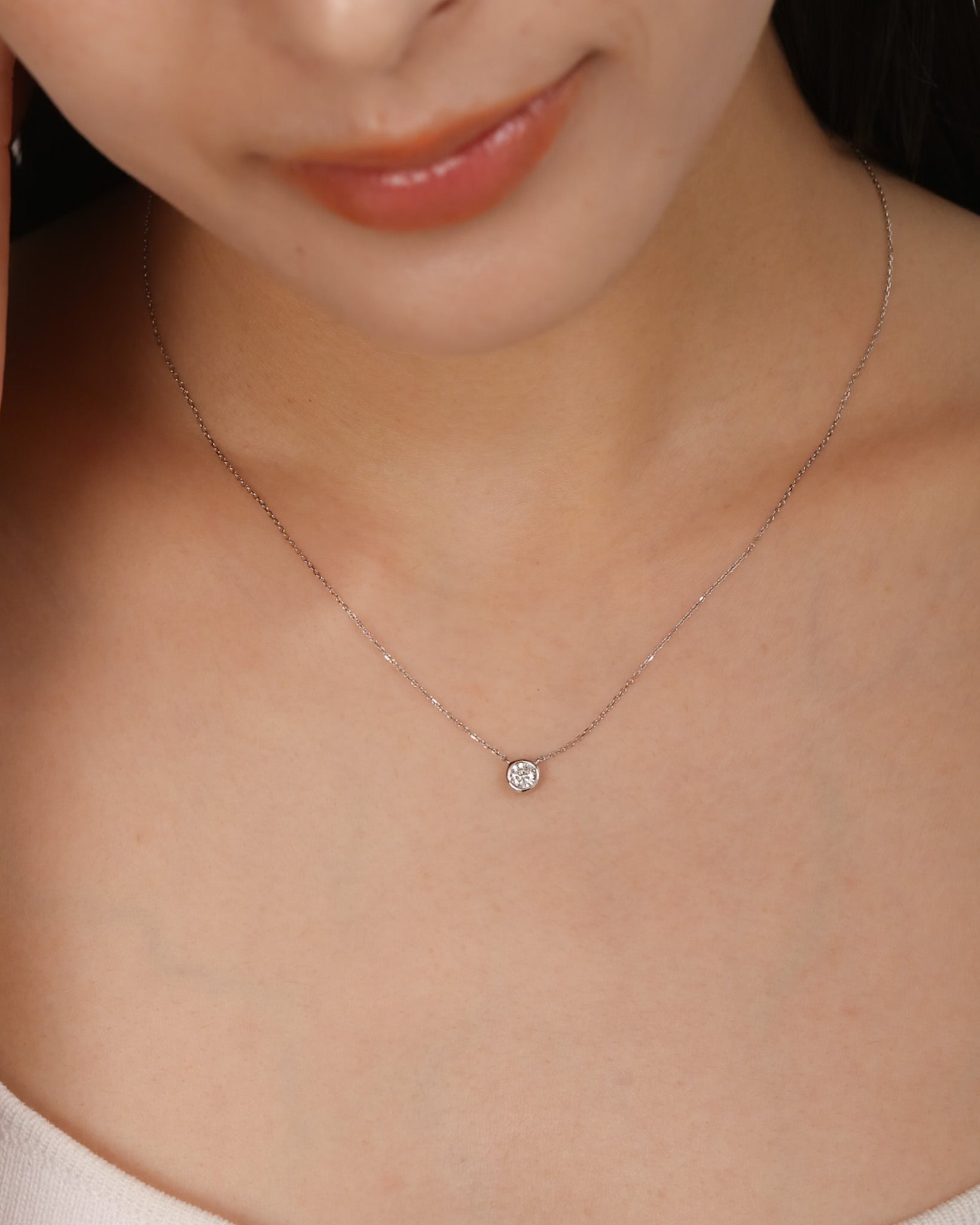 ベゼル ダイヤモンド ネックレス 0.3ct – BANYAN （バンヤン）