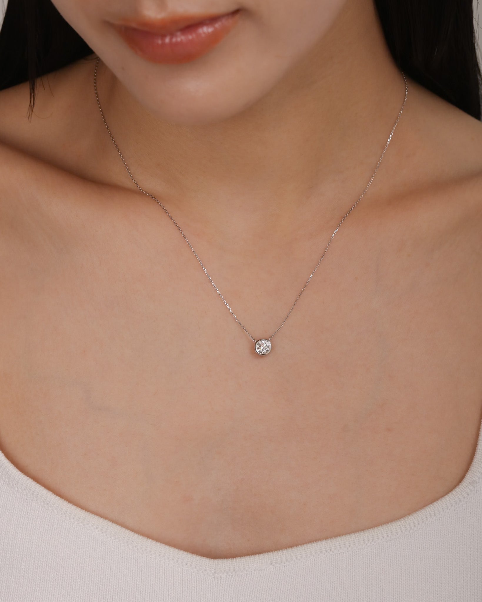 ベゼル ダイヤモンド ネックレス 0.5ct – BANYAN （バンヤン）