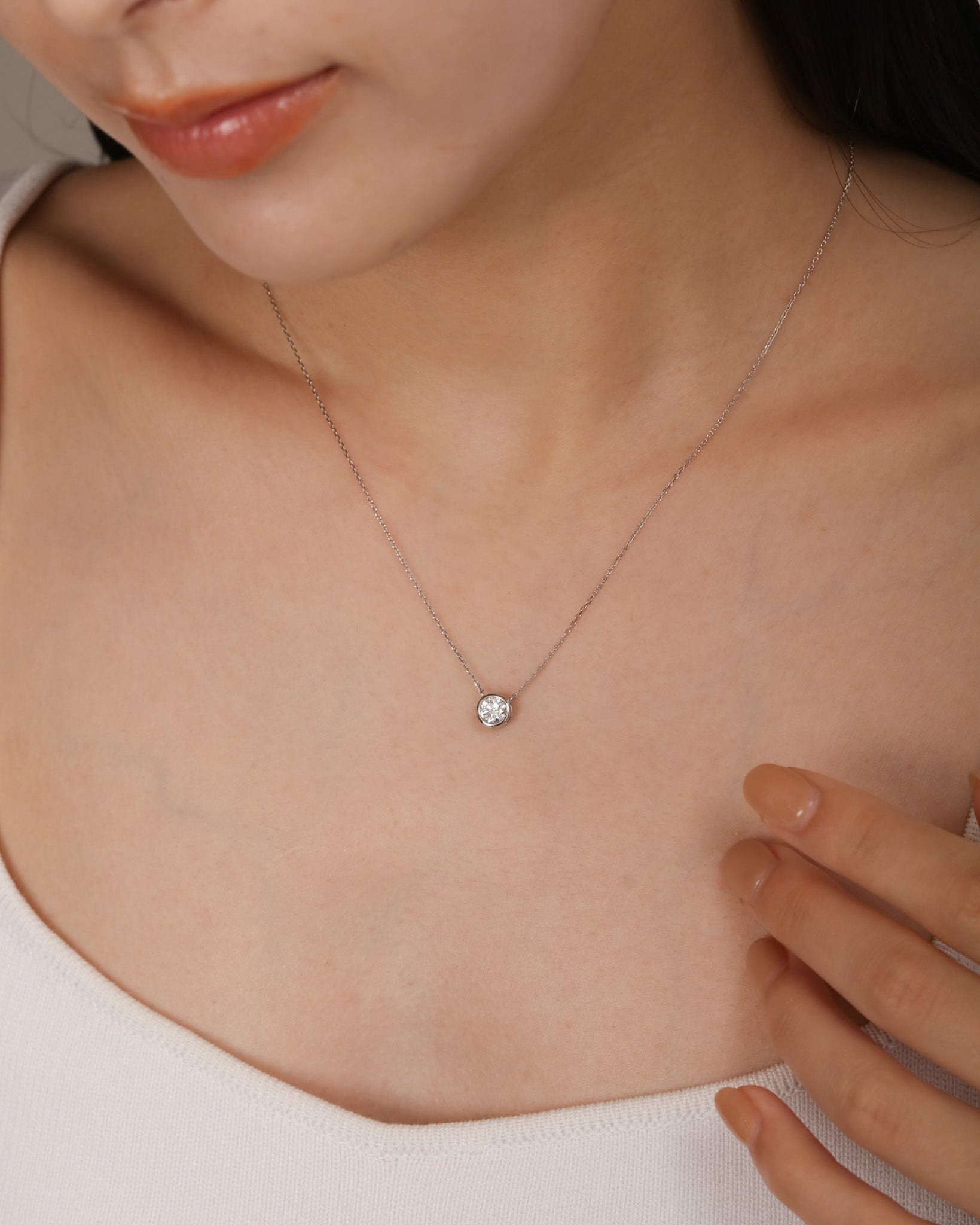 ベゼル ダイヤモンド ネックレス 0.5ct – BANYAN （バンヤン）