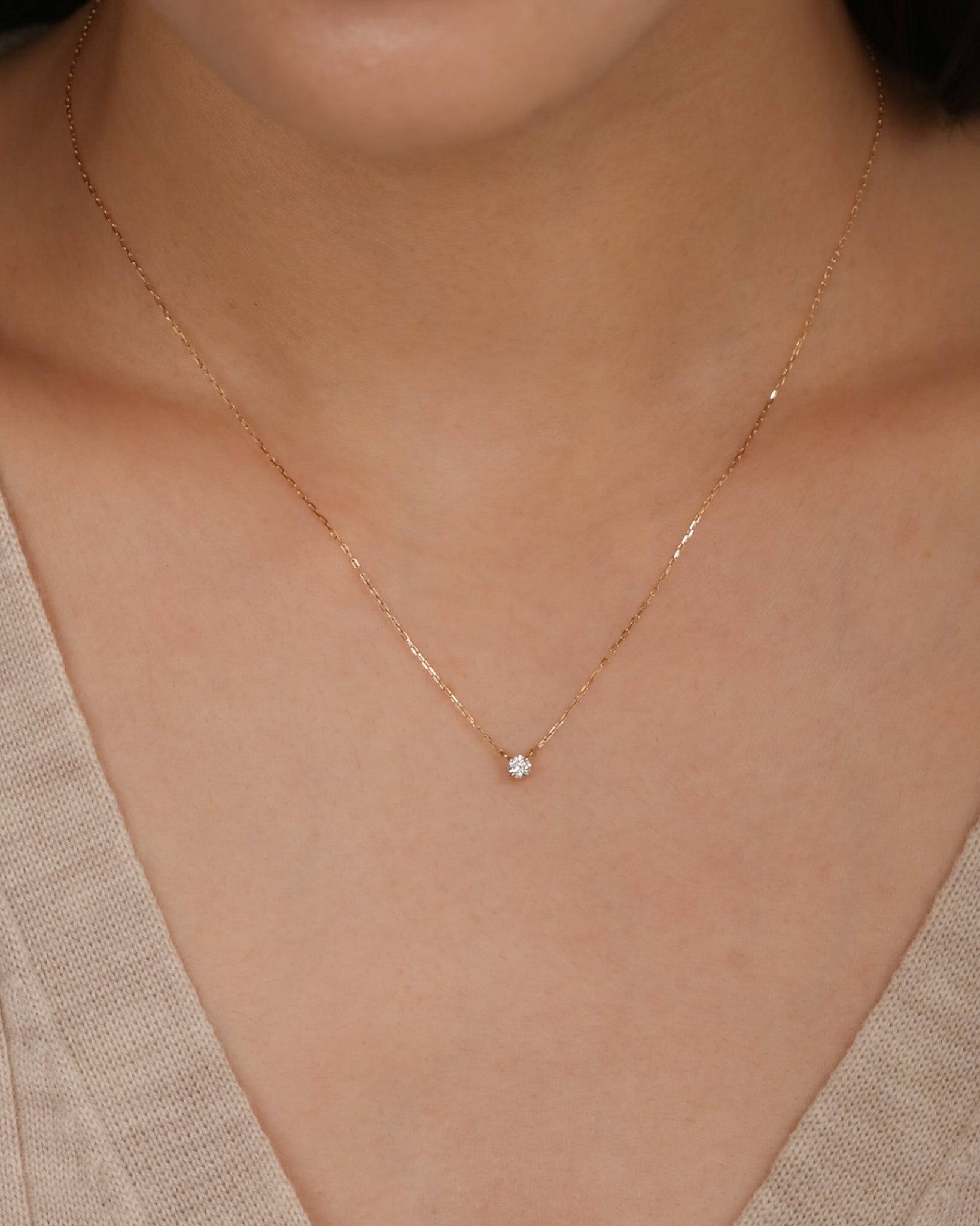 ソリテール ダイヤモンド ネックレス 0.1ct – BANYAN （バンヤン）