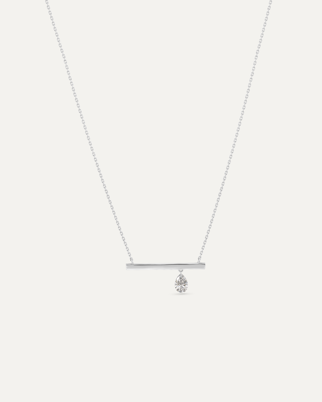 Bare バー ネックレス 0.2ct ペアシェイプ