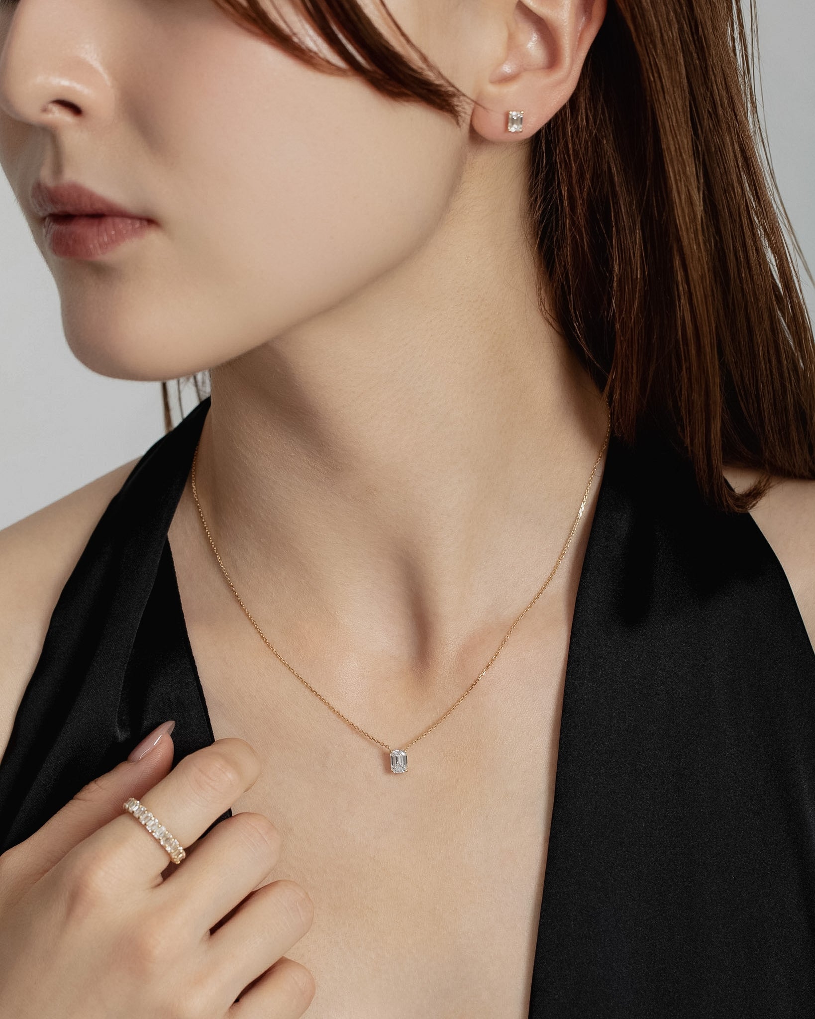 エメラルドカット ダイヤモンド ネックレス 1ct – BANYAN （バンヤン）