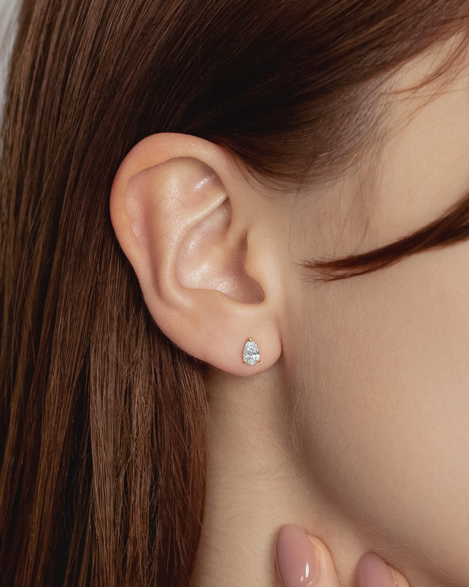 ペアシェイプ ダイヤモンド ピアス 0.6ct – BANYAN （バンヤン）