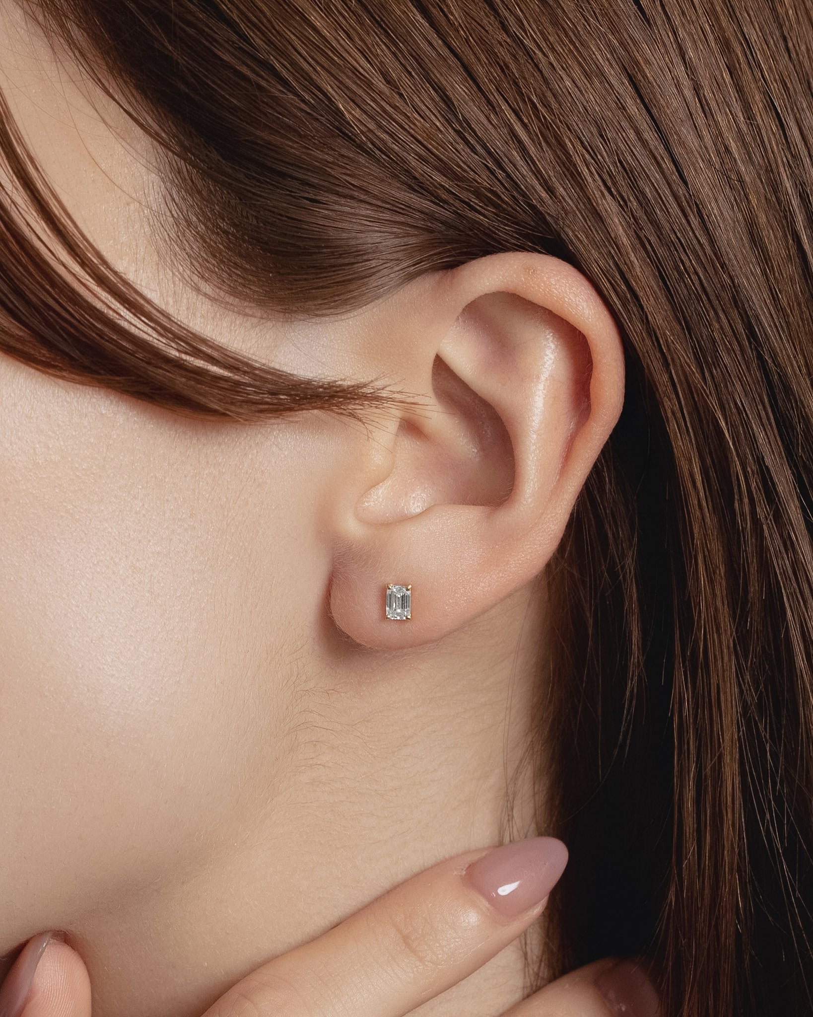 エメラルドカット ダイヤモンド ピアス 0.6ct – BANYAN （バンヤン）