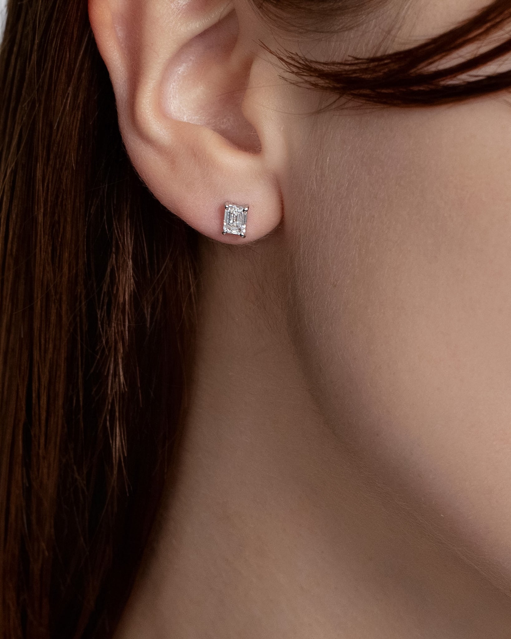 エメラルドカット ダイヤモンド ピアス 1ct – BANYAN （バンヤン）