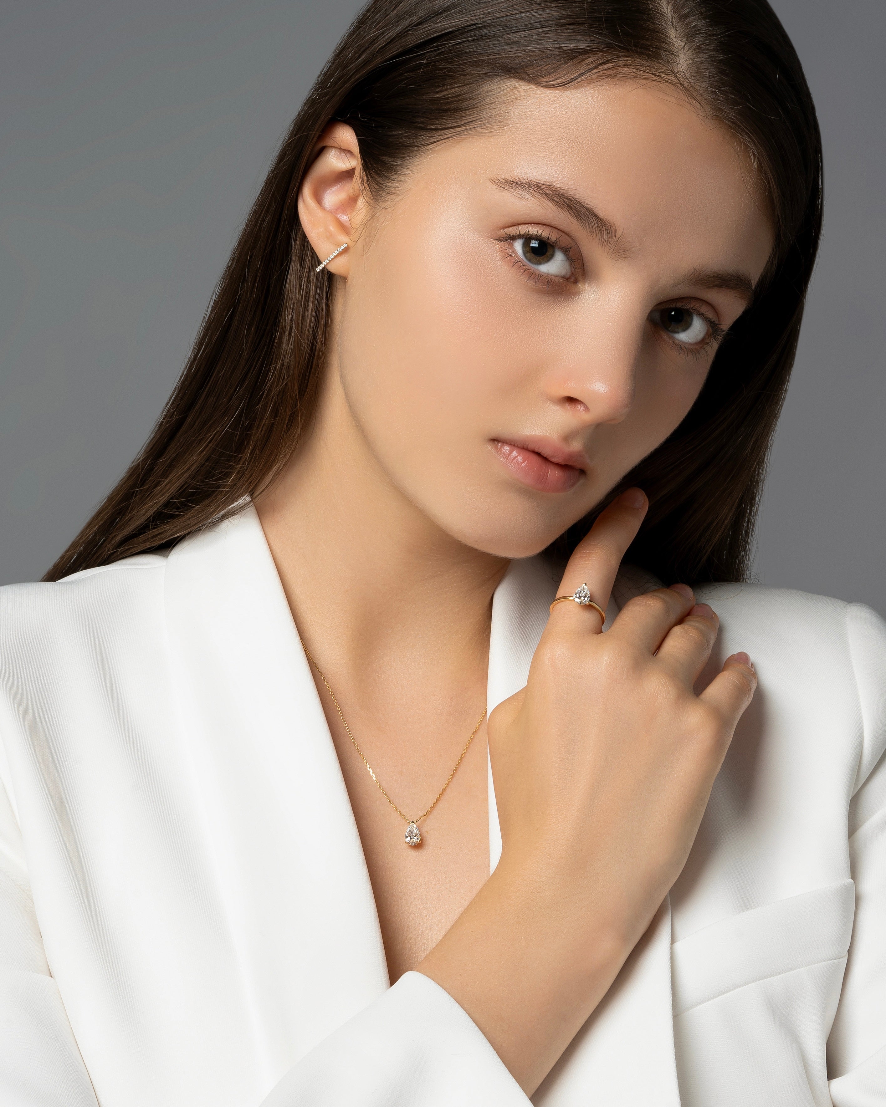 ペアシェイプ ダイヤモンド ネックレス 1ct – BANYAN （バンヤン）