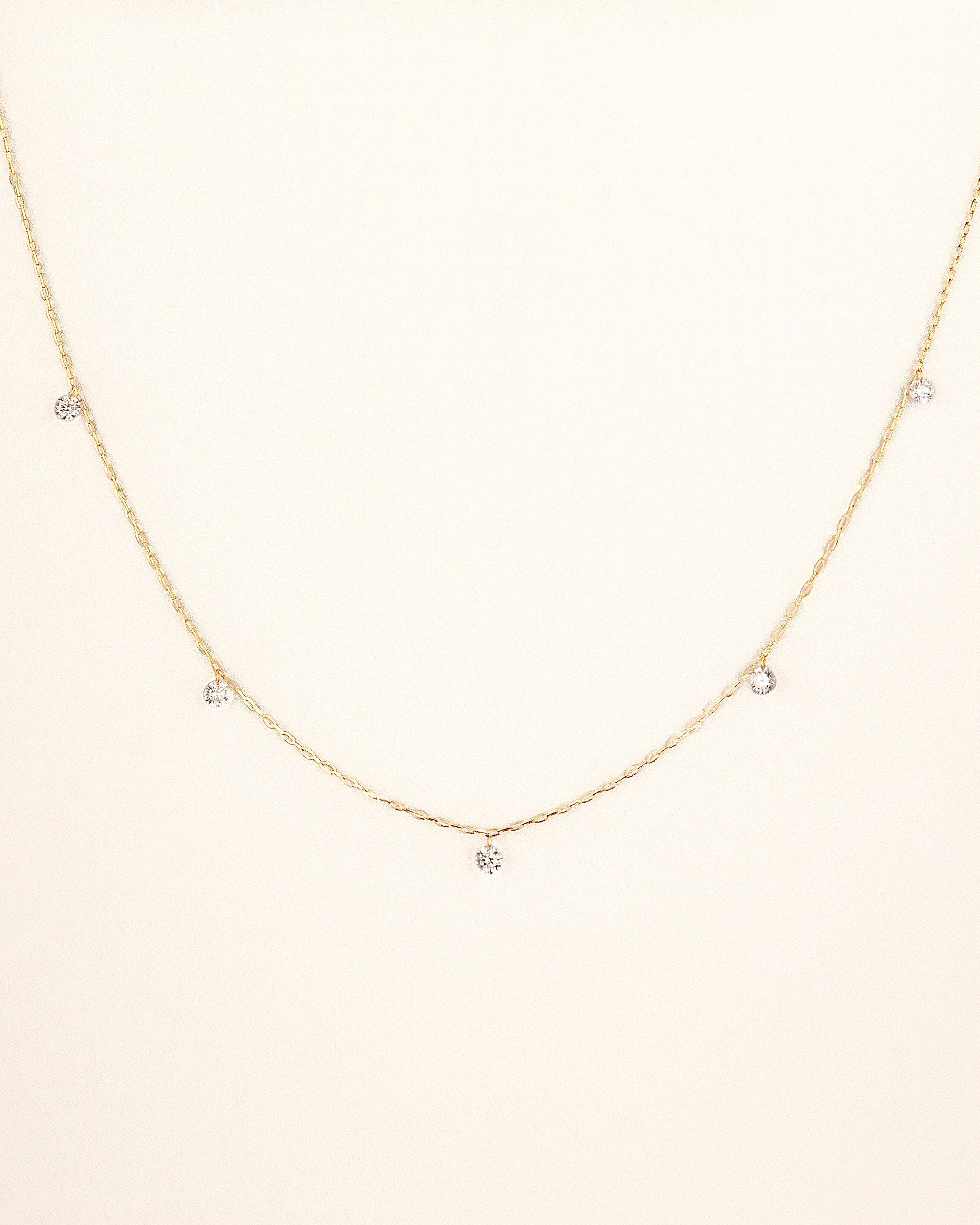 【Bare】K18 Necklace (5 stones) - BANYAN （バンヤン）