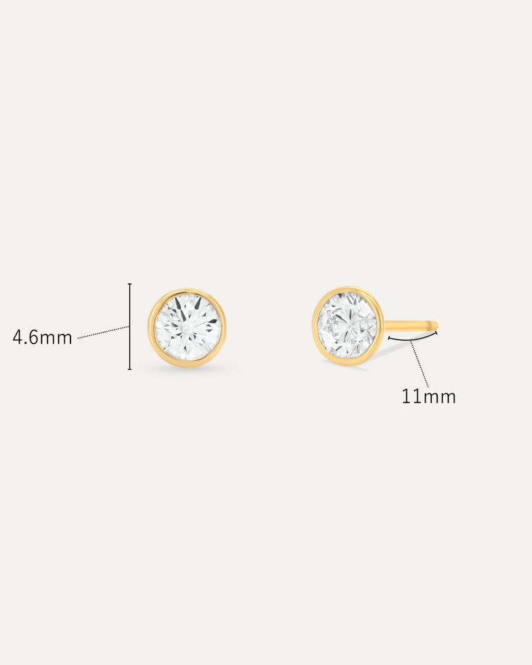 ベゼル ダイヤモンド ピアス 0.4ct – BANYAN （バンヤン）