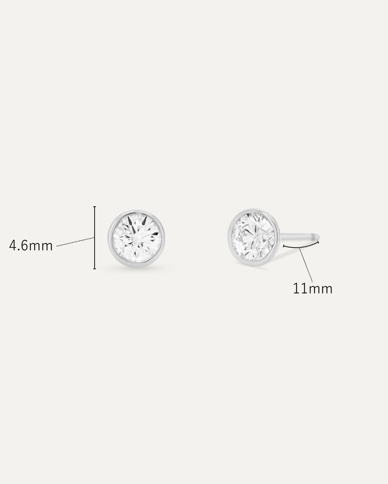 ベゼル ダイヤモンド ピアス 0.4ct – BANYAN （バンヤン）