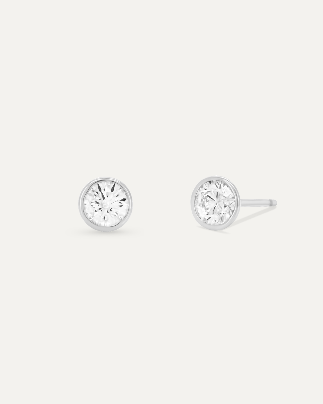 ベゼル ダイヤモンド ピアス 0.6ct