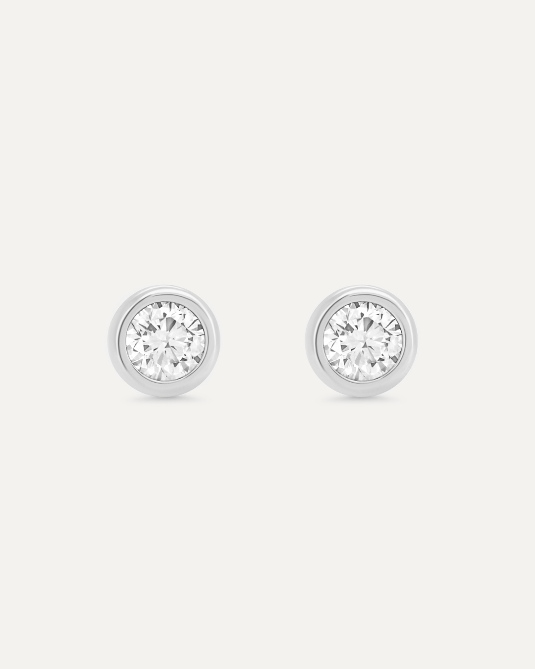 Bezel Diamond Earrings 1ct