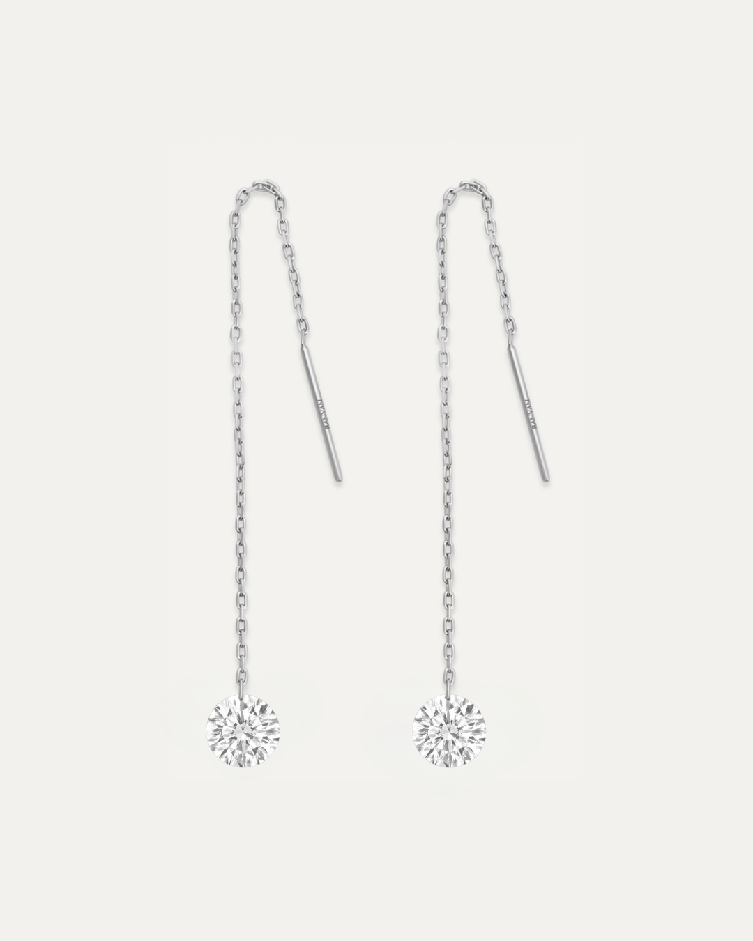 Bareピアス ラウンドカット 1ct