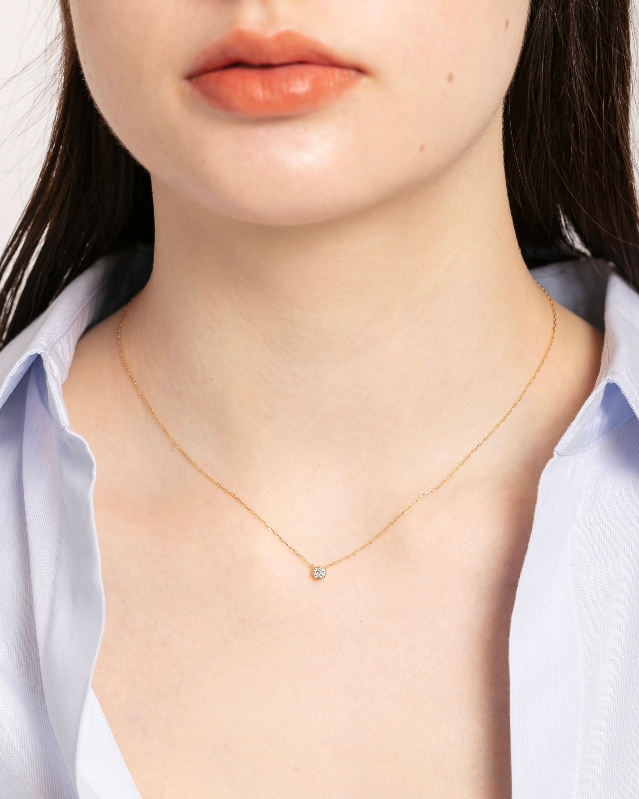 ベゼル ダイヤモンド ネックレス 0.1ct – BANYAN (バンヤン) ベゼル ダイヤモンド ネックレス 0.1ct – BANYAN (バンヤン)