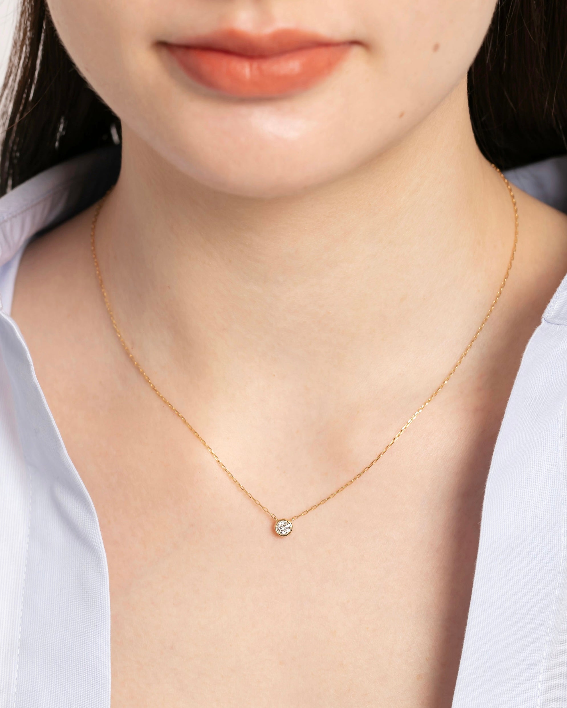 ベゼル ダイヤモンド ネックレス 0.3ct – BANYAN （バンヤン）