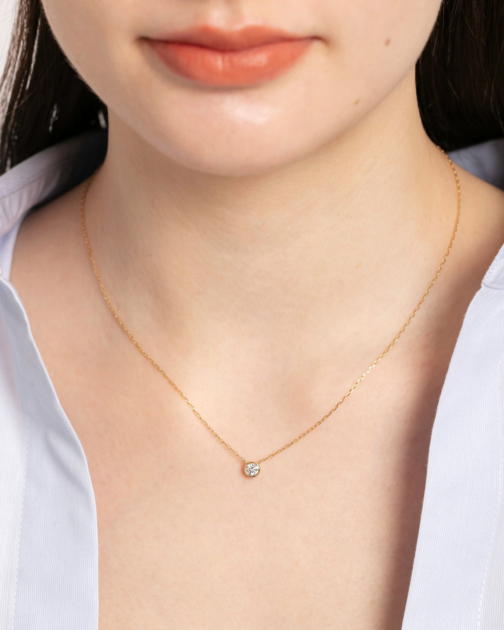 ベゼル ダイヤモンド ネックレス 0.3ct – BANYAN （バンヤン）