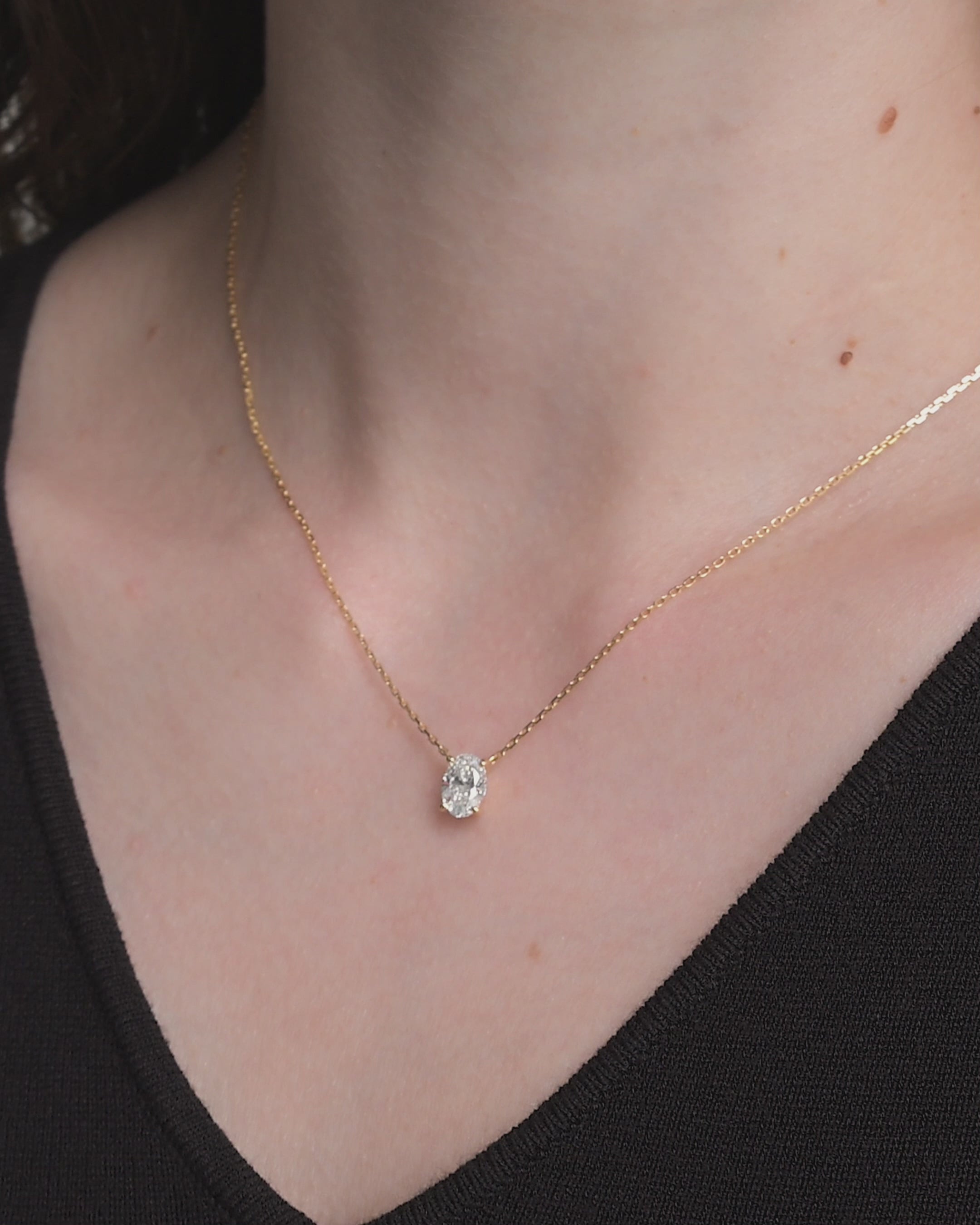 オーバルカット ダイヤモンド ネックレス 1ct – BANYAN （バンヤン）