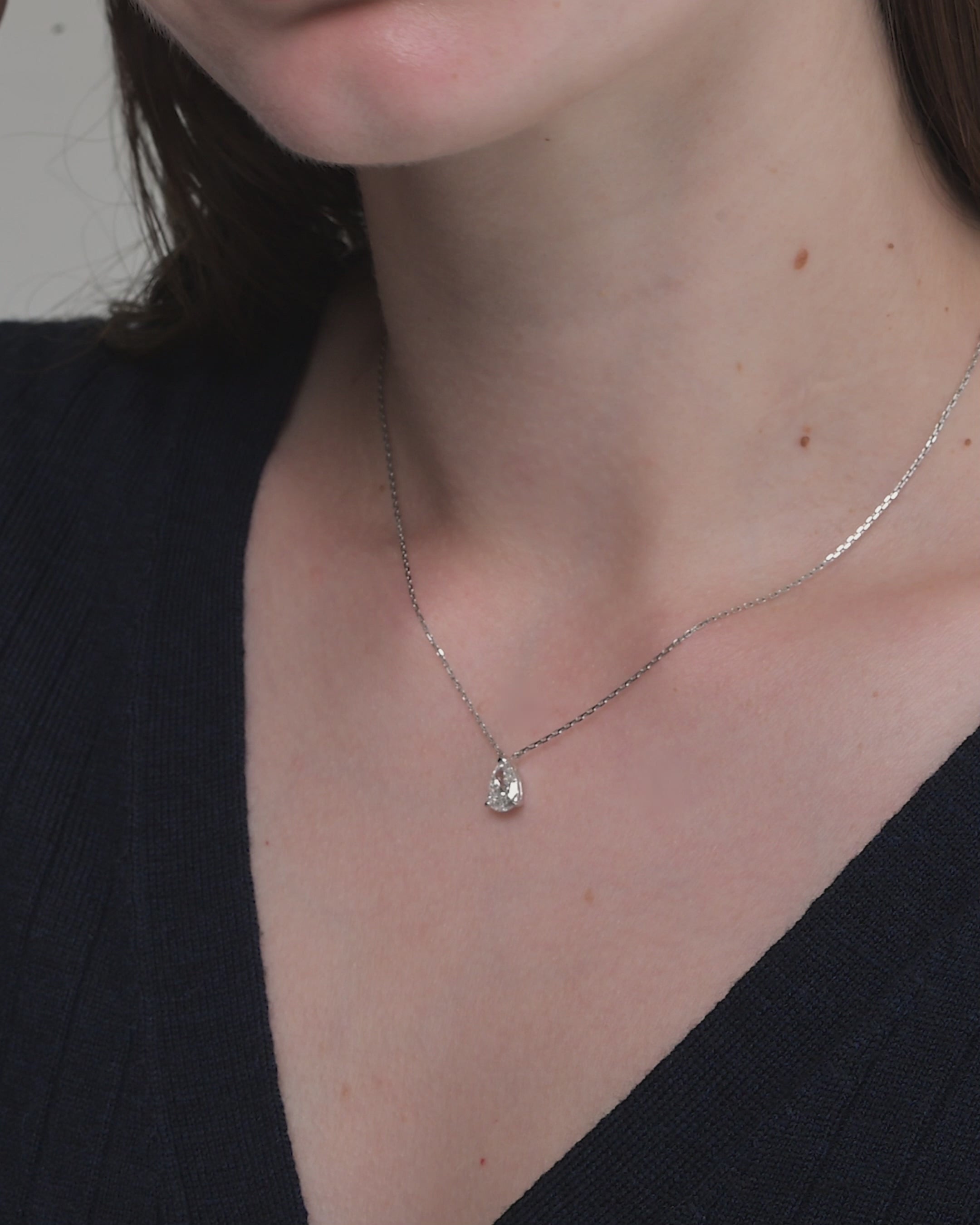 ペアシェイプ ダイヤモンド ネックレス 1ct – BANYAN （バンヤン）