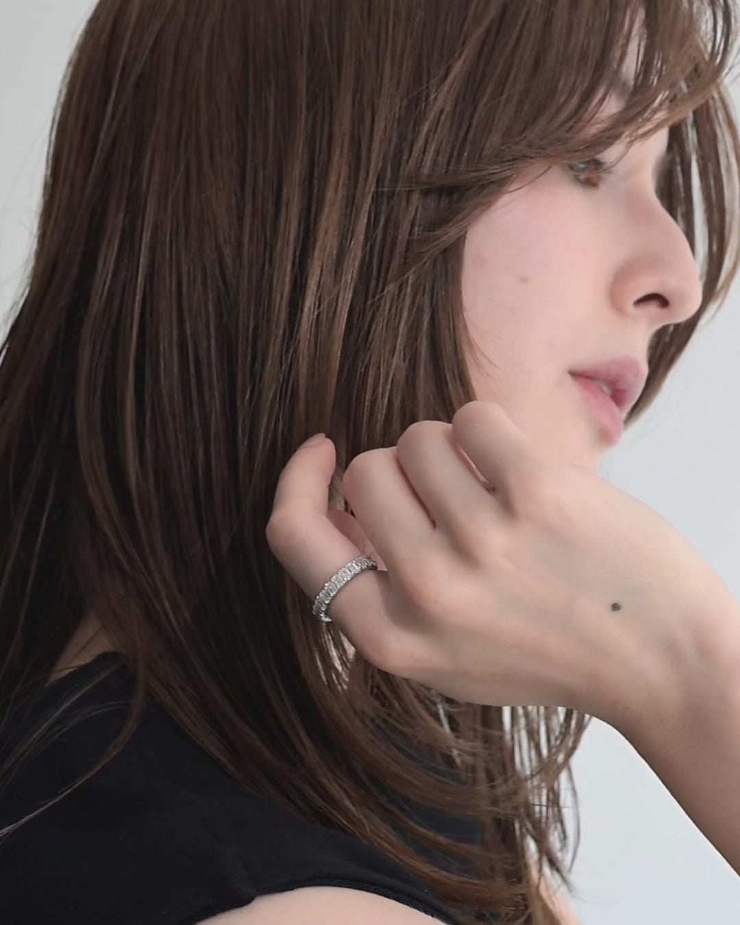エメラルドカット フルエタニティリング 3.5mm – BANYAN （バンヤン）