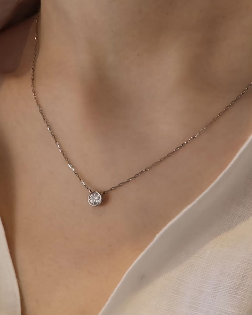 ベゼル ダイヤモンド ネックレス 0.3ct – BANYAN （バンヤン）